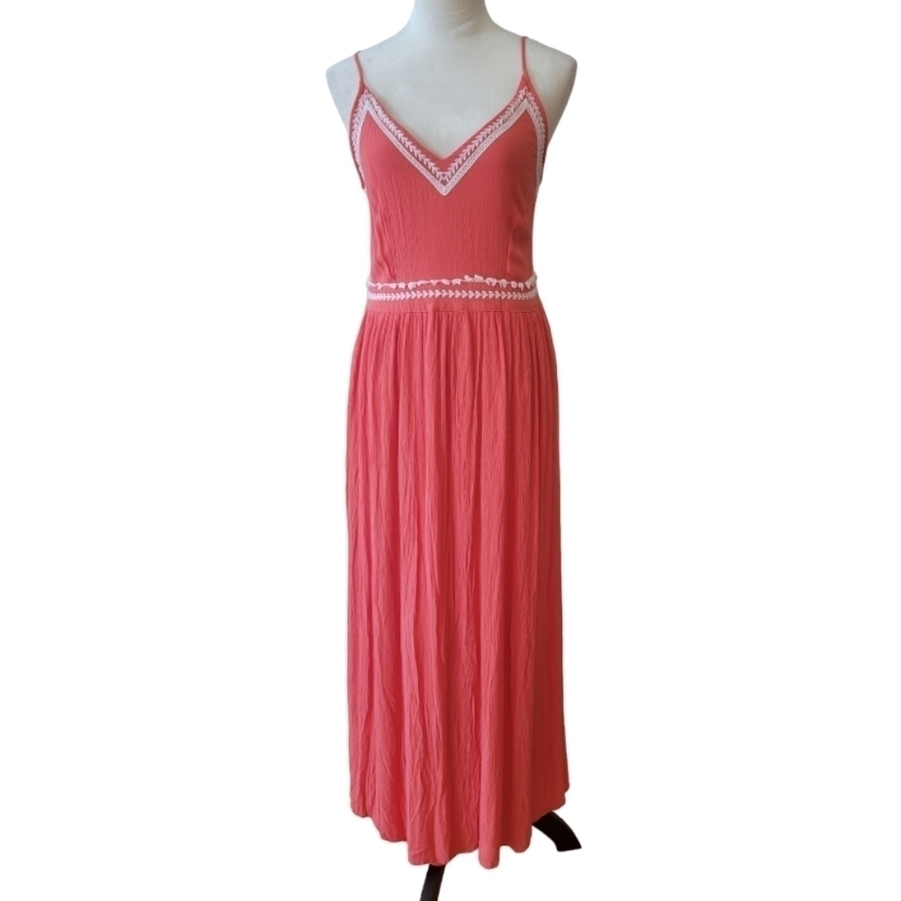 Japna Coral Spaghetti‎ Strap Maxi Sundress Size XL